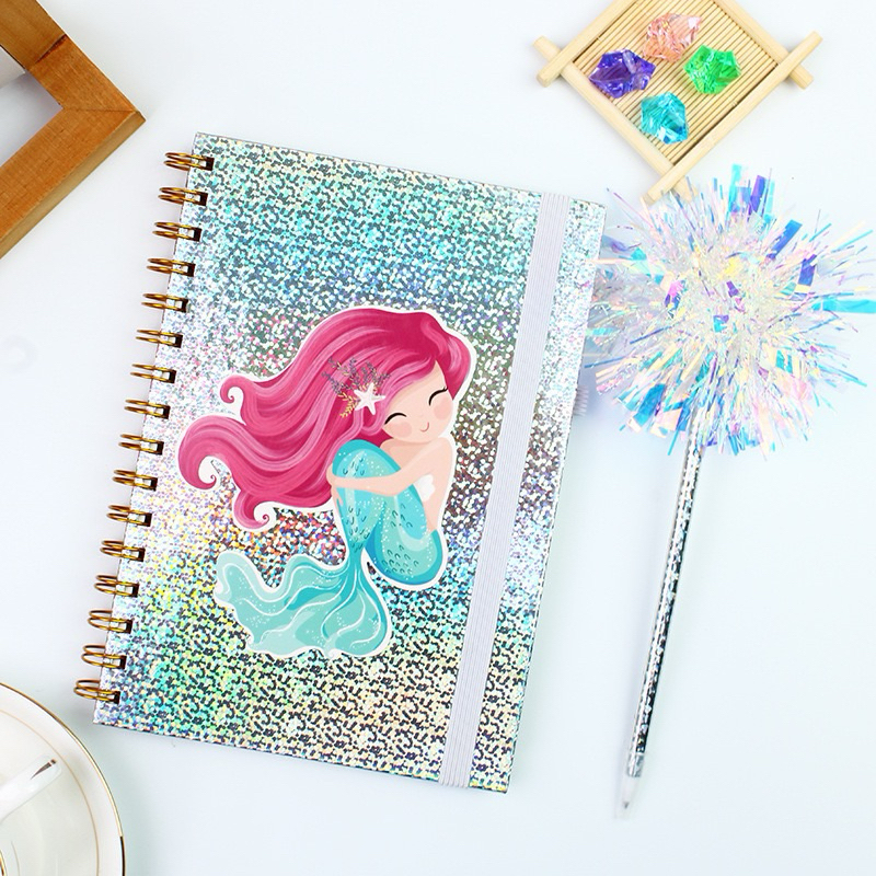 

DIARY SPIRAL UKURAN BESAR LUCU UNICORN PARIS HOLOGRAM KILAP + BOLPEN