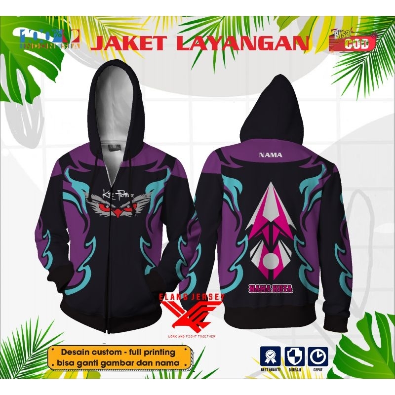 JAKET KITE FIHGTER BERTOPI  CUSTOM DESAIN PRINTING