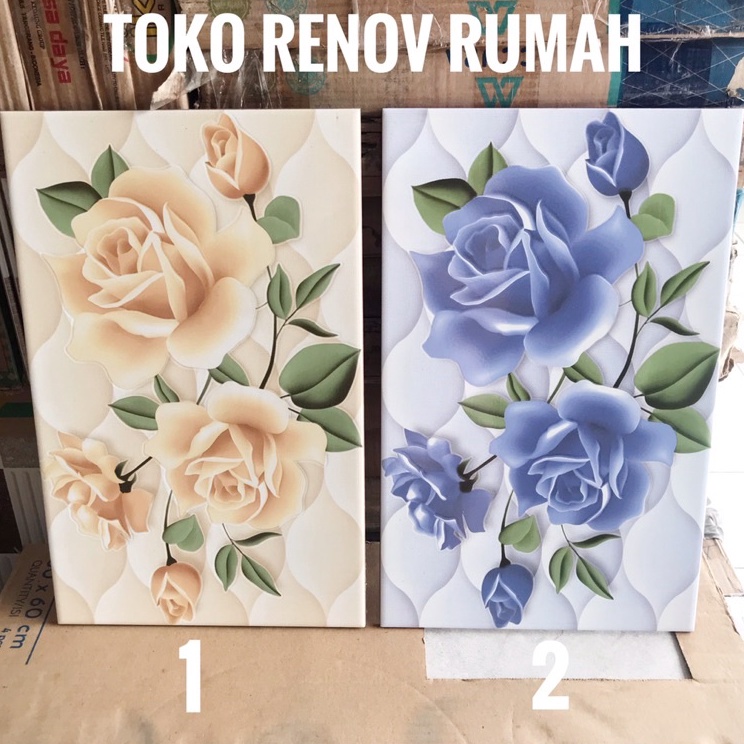 WO keramik dinding 25x4 motif bunga mengkilap keramik dinding kamar mandi keramik dinding dapur kera