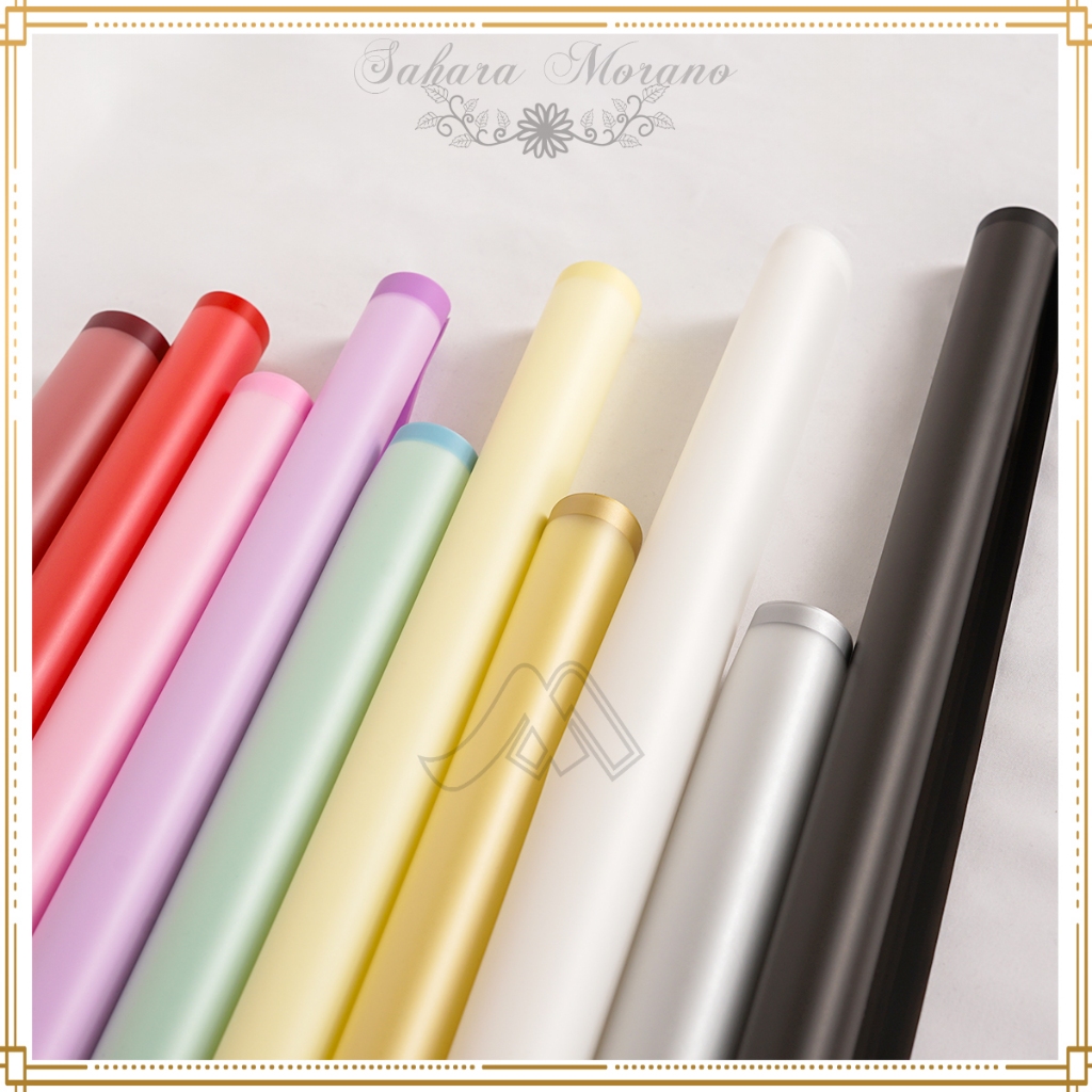 

UM1 [ 5 PCS ] Flower Wrapping List Warna Random Paper Cellophane Wateroof Kertas Buket Bunga
