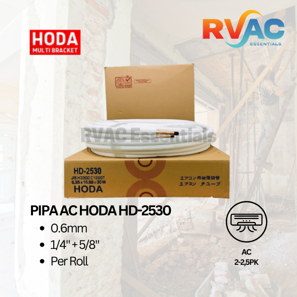 PIPA AC HODA 1/4 - 5/8 (2 - 3 PK) PER ROLL