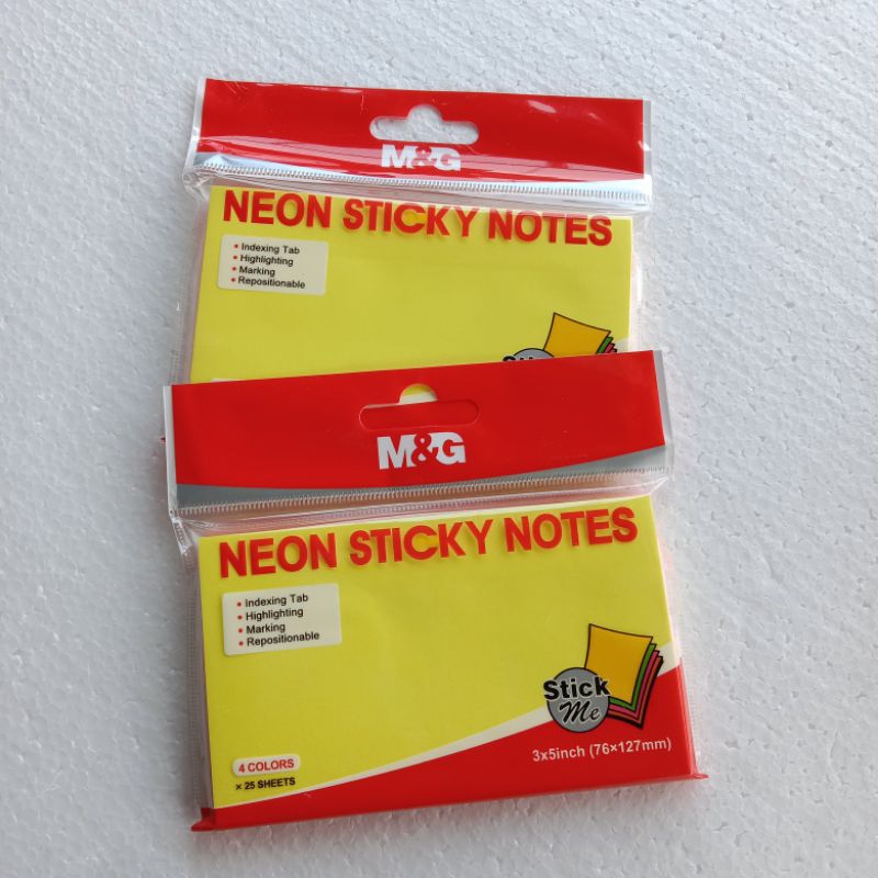 

KF | M&G Neon Color Sticky Notes 4 WARNA 25 lembar/ Warna 76×127mm YS185 - SATUANNYA