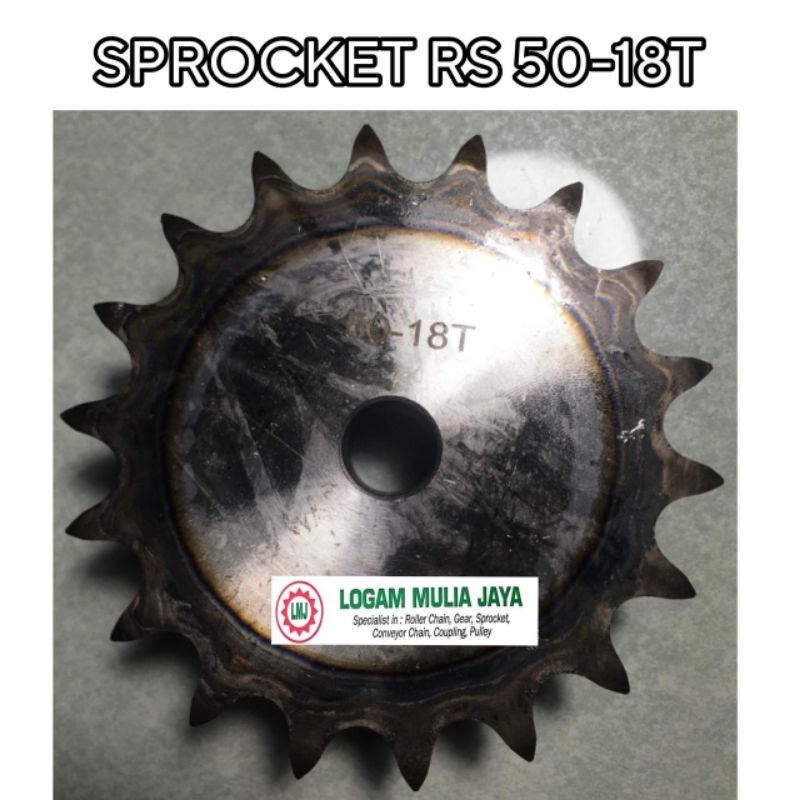 ROLLER CHAIN SPROCKET RS 50 SINGLE GIGI 18T SPROCKET RS 50X18T GEAR GIR RS 50-18T RS 50X18 T RS 50-1