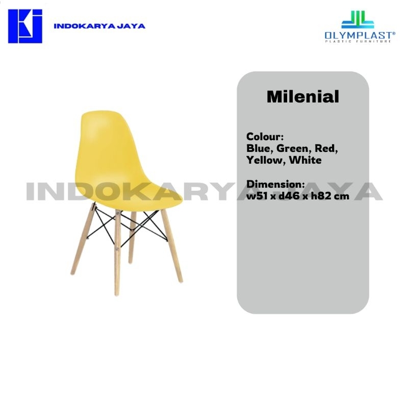 OLYMPLAST Kursi Sender Plastik Type Milenial, kursi rumah/kursi murah/kursi aesthetic