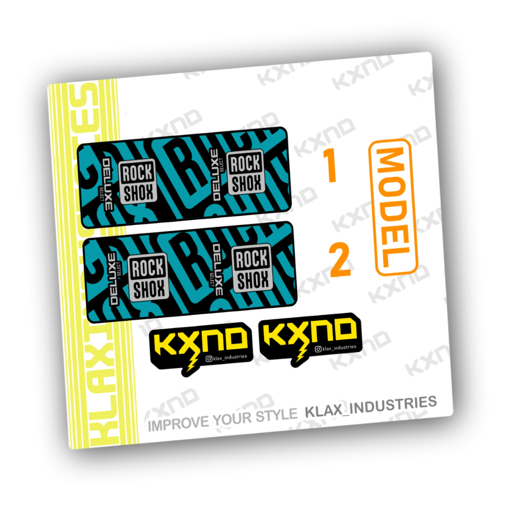 Decal rearshock RockShox Deluxe Coil Select KLAX INDUSTRIES stiker sepeda