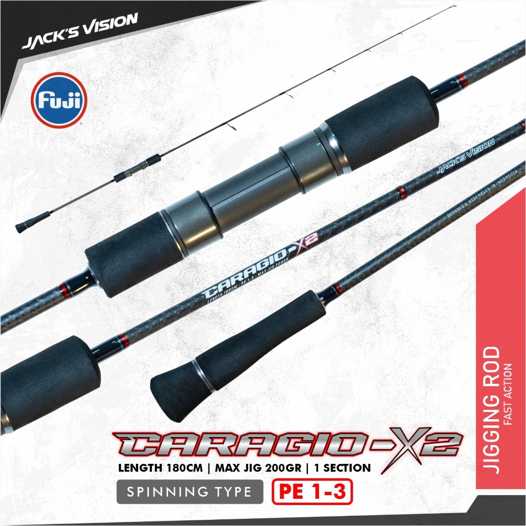 CARAGIO X2 - Joran Pancing Jigging Toray Carbon Graphite Premium Series Jack's Vision