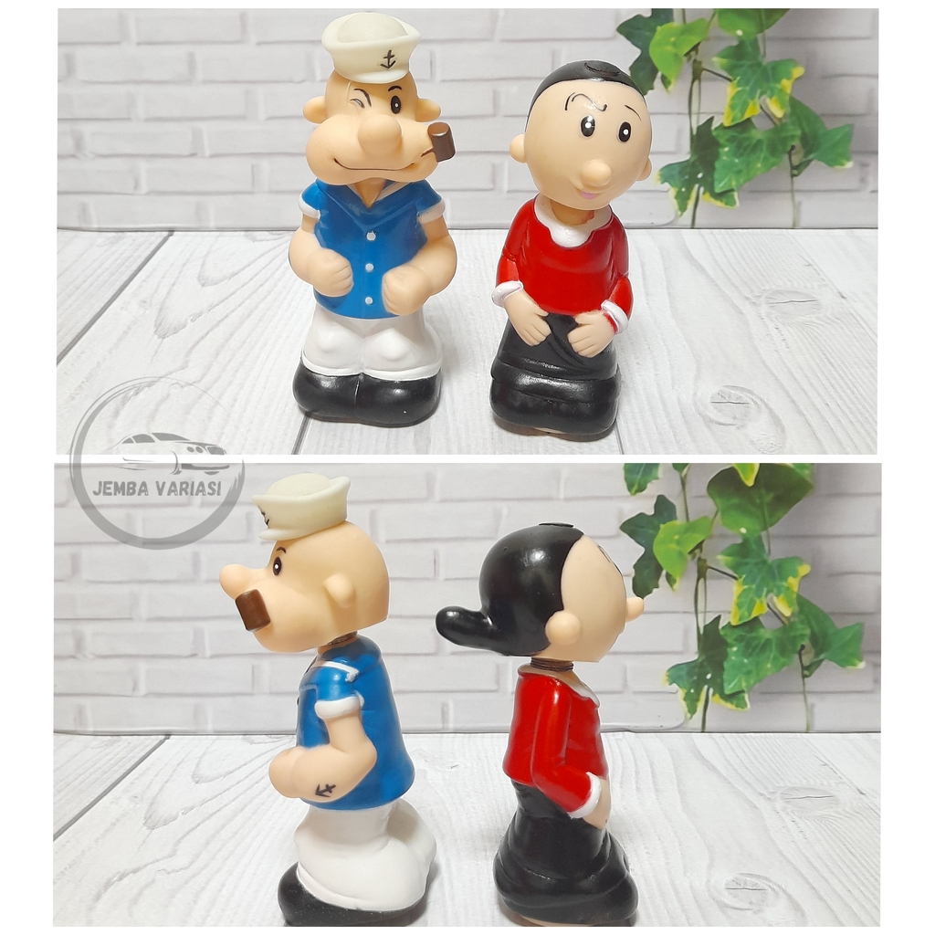 Boneka Dashboard Karakter Couple Popeye Boneka Miniatur Boneka Pajangan Karakter Couple Popeye