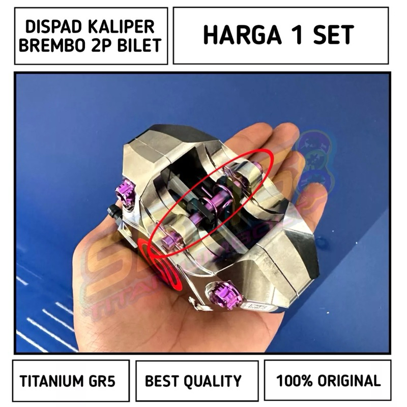 DISPAD KALIPER BREMBO 2P BILLET TITANIUM GR5