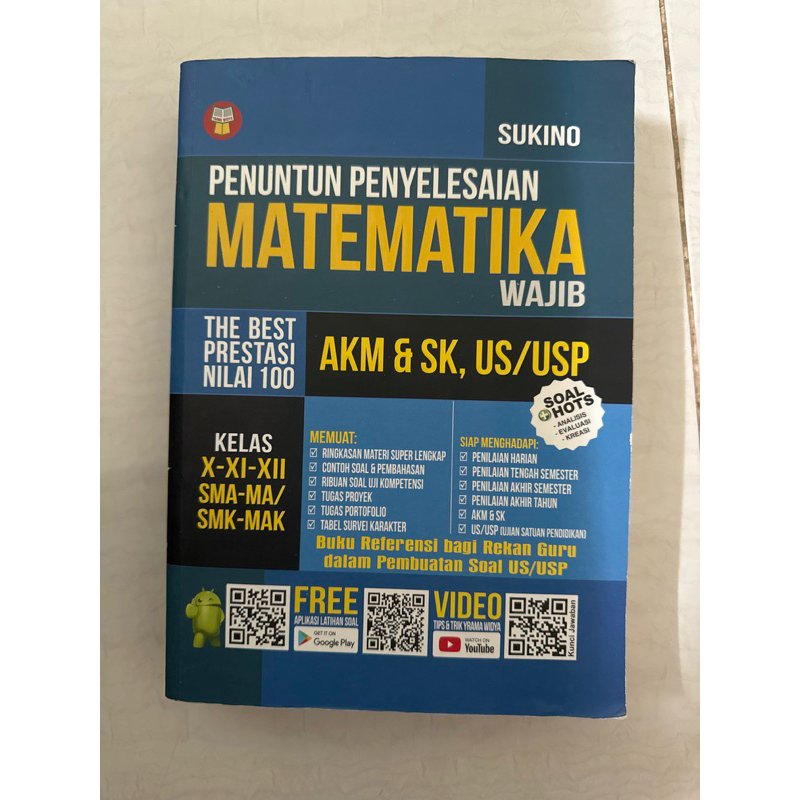 

BUKU PENUNTUN PENYELESAIAN MTK WAJIB SUKINO