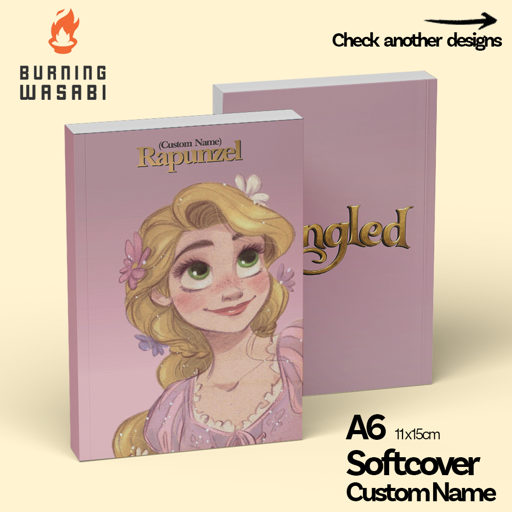 

Buku Saku Pocket Notebook Princess Rapunzel Disney Tangled Softcover Custom Nama Jurnal Diary Agenda A6 Polos