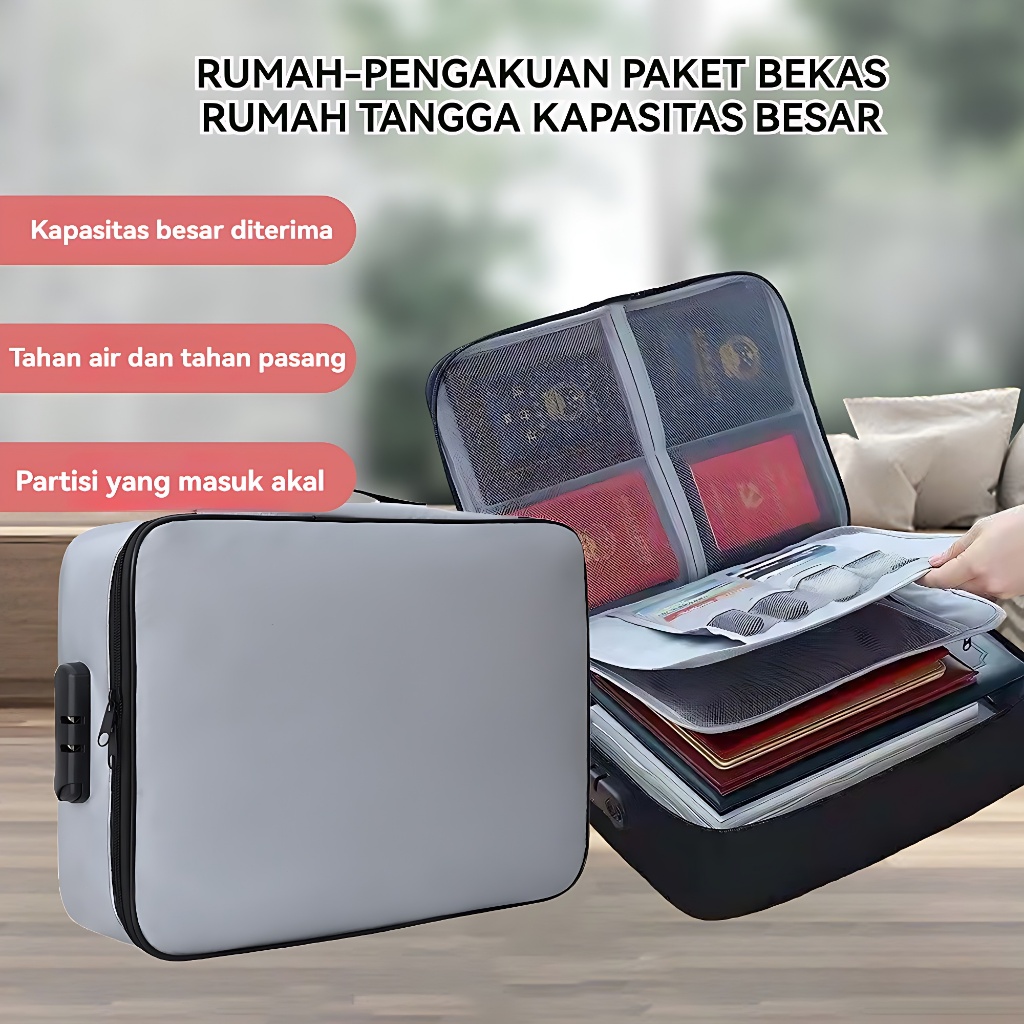 Dokumen Paspor Tas Tahan Api penyimpan