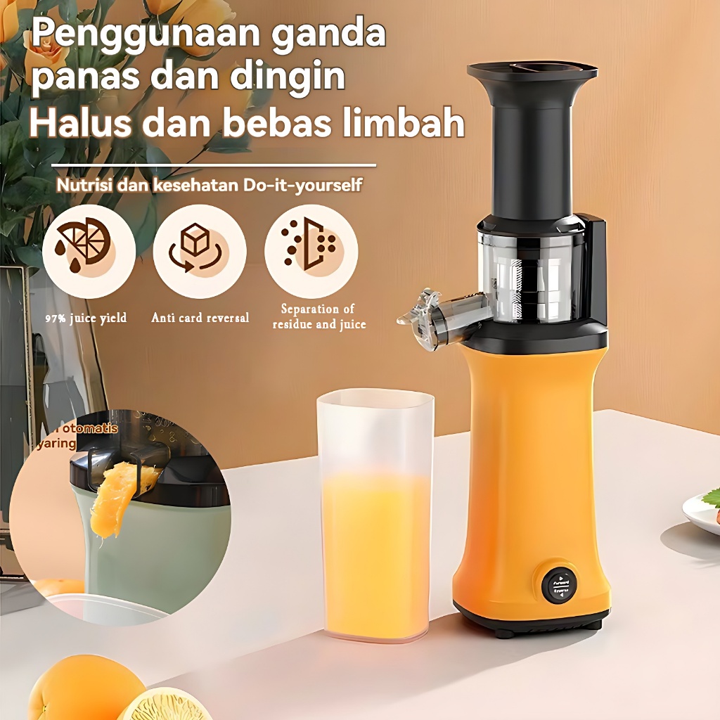 Portable Mini Electric Juicer Slow Chewing 400ML Fruit Vegetable Small Juicer 120W Slow Juicer