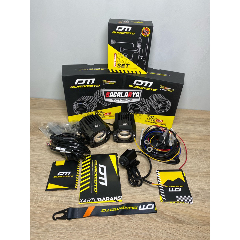 Paket Lampu Duromoto X5 saklar Ori Duromoto Relayset Duromoto