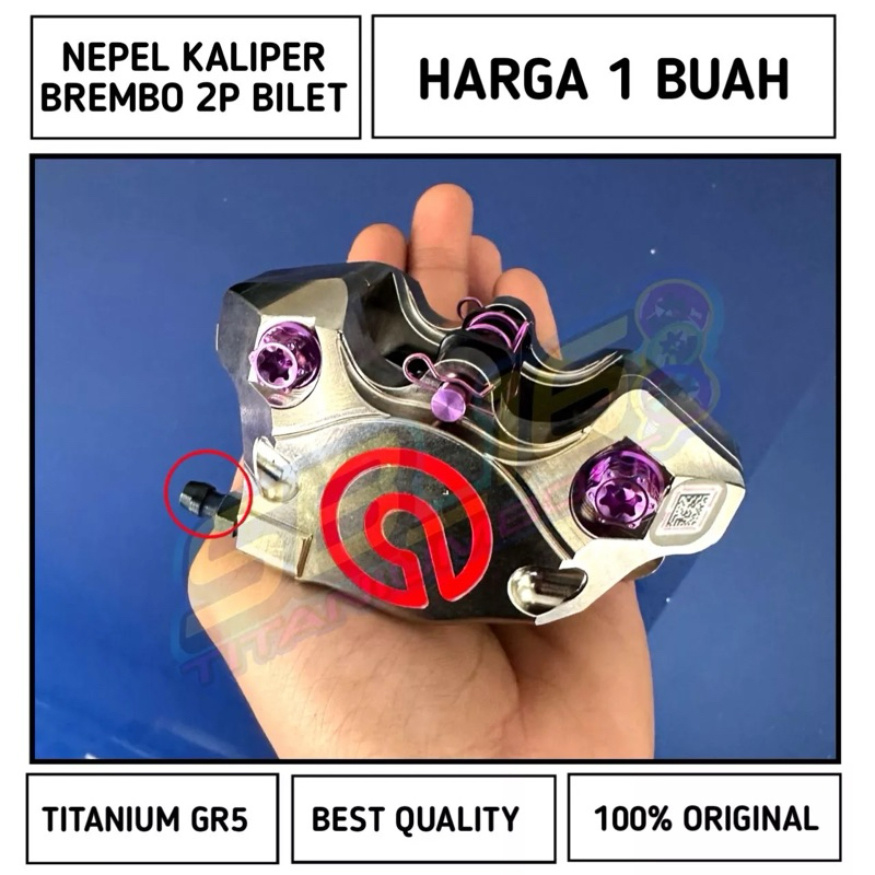 NEPEL KALIPER BREMBO 2P BILLET TITANIUM GR5