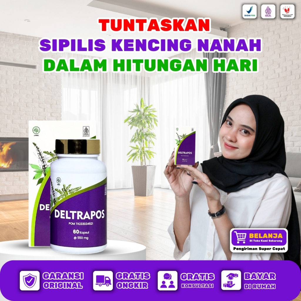 Jual Obat Penis Mengeluarkan Nanah Dan Kencing Terasa Sakit - Deltrapos Isi 60 Kapsul Sudah BPOM