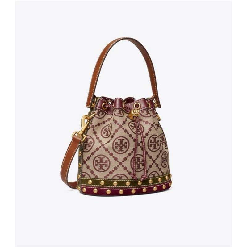 tory burch t monogram jacquard studded