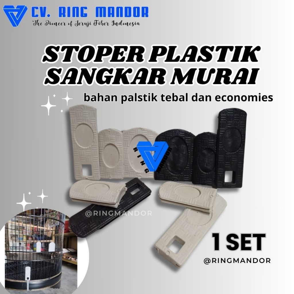 Stoper murai plastik ekonomis toper Sangkar Murai Variasi Stoper Kandang Murai Batu Plastik