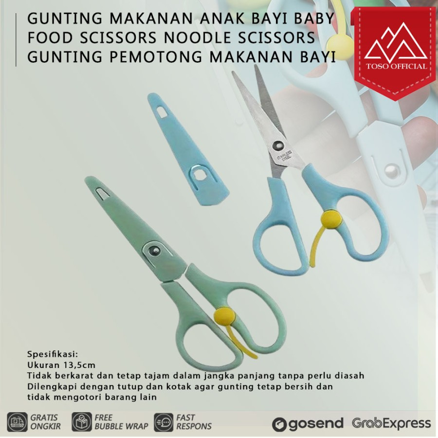 

Gunting Makanan Anak Bayi Baby Food Scissors Noodle Scissors Pemotong