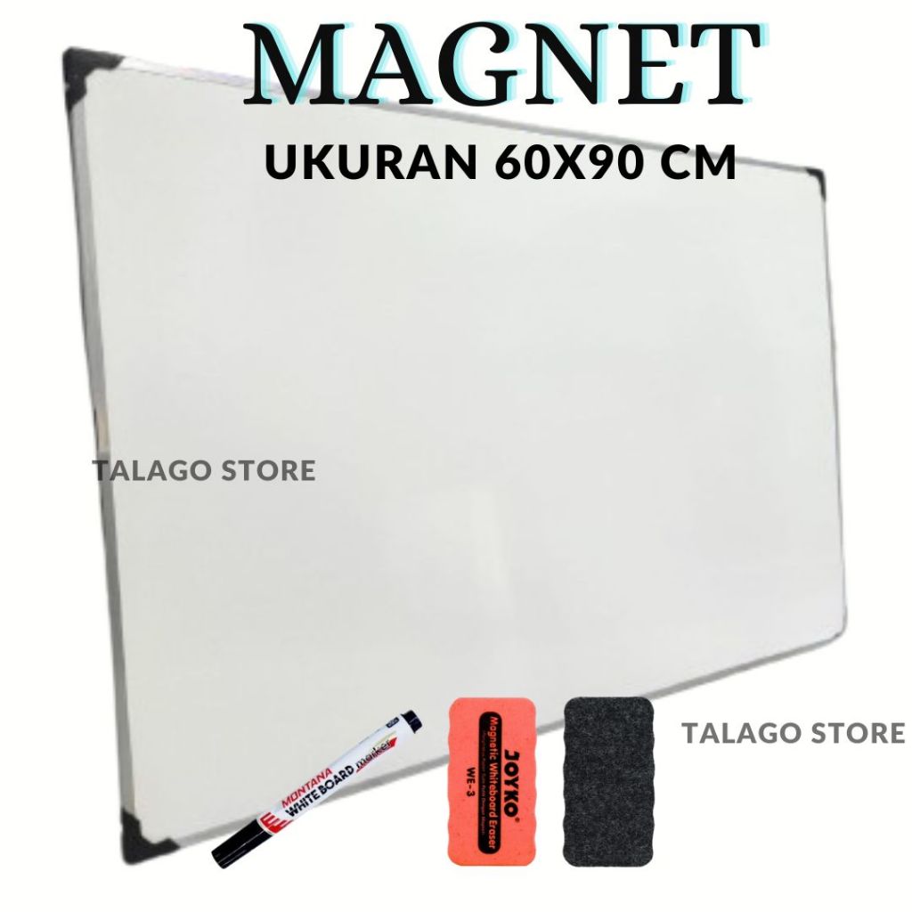 

Baru Papan Tulis Magnet - Papan Tulis - Whiteboard - Papan Tulis 60 Cm X 90 Cm Free Spidol Dan