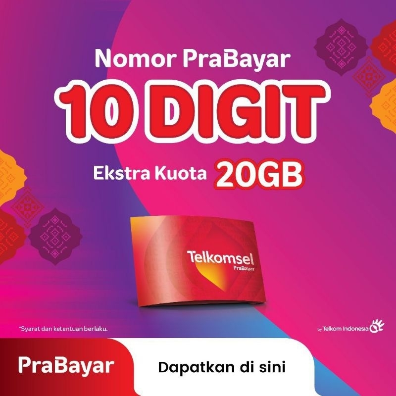 Kartu Perdana Nomor Cantik 10 Digit Telkomsel