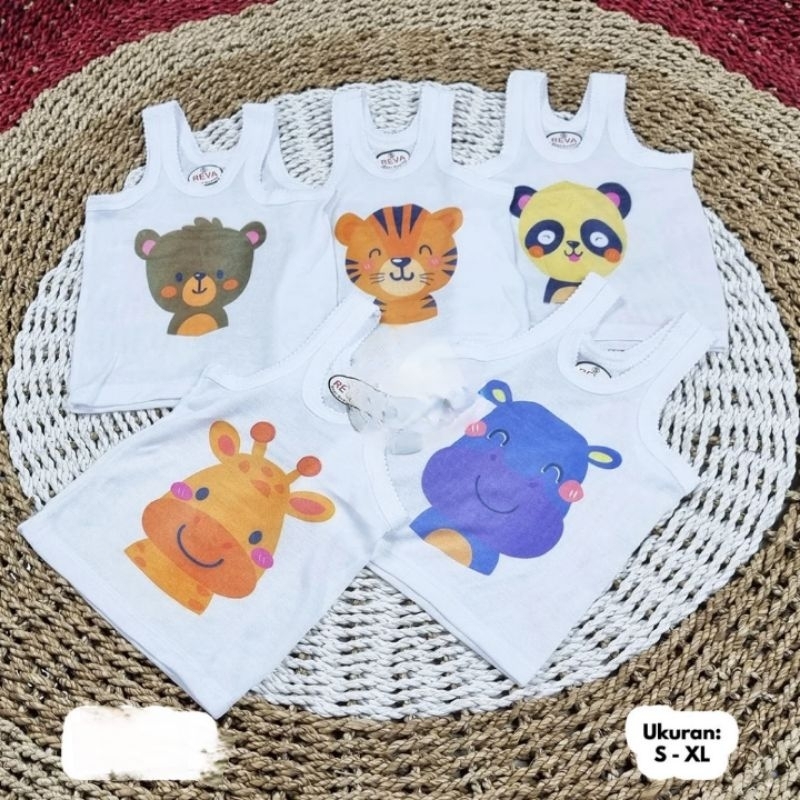 12pcs Kaos dalam Anak Cowok 1-10TH Ukuran S/M/L/XL kaos dalam anak SEKOLAH TK/SD TERLARIS/Singlet An