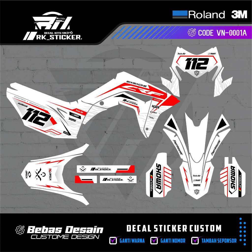 Decal Stiker Honda CRF 150 L - Skotlet motor fullbody CRF 150L FREE CUSTOME DESIGN