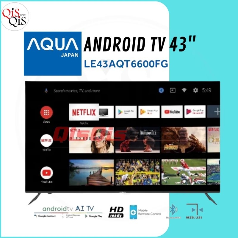 AQUA Android TV  / Google TV 40 / 43 Inch - FHD - Garansi Resmi
