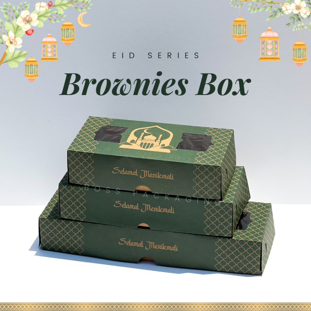 

[EDISI LEBARAN] Box Brownies Window Laminasi / Kotak Kue Lebaran / Hampers Idul Fitri