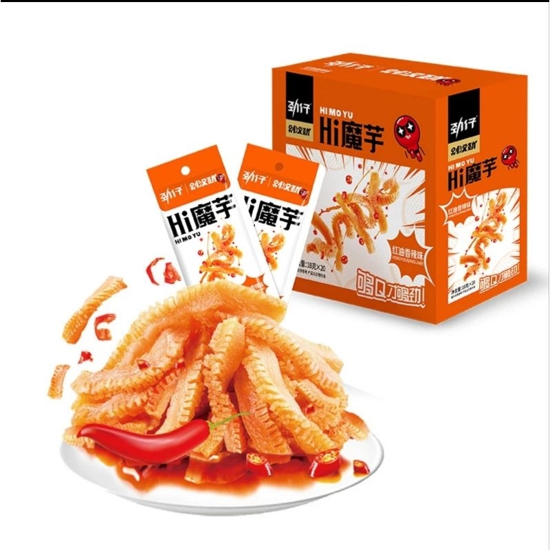 

劲仔魔芋红油香辣味 Cemilan Jinzai Moyu Konjac Xiangla Spicy siap saji 360g/20 bungkus