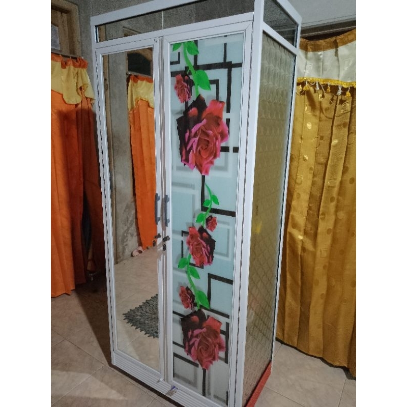 lemari pakaian aluminium 2 pintu