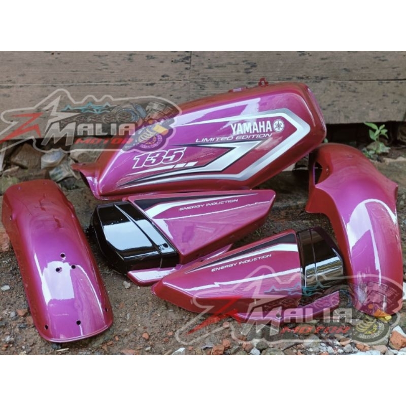 cover body set rx king custom warna pink body fullset yamaha rx king custom pink