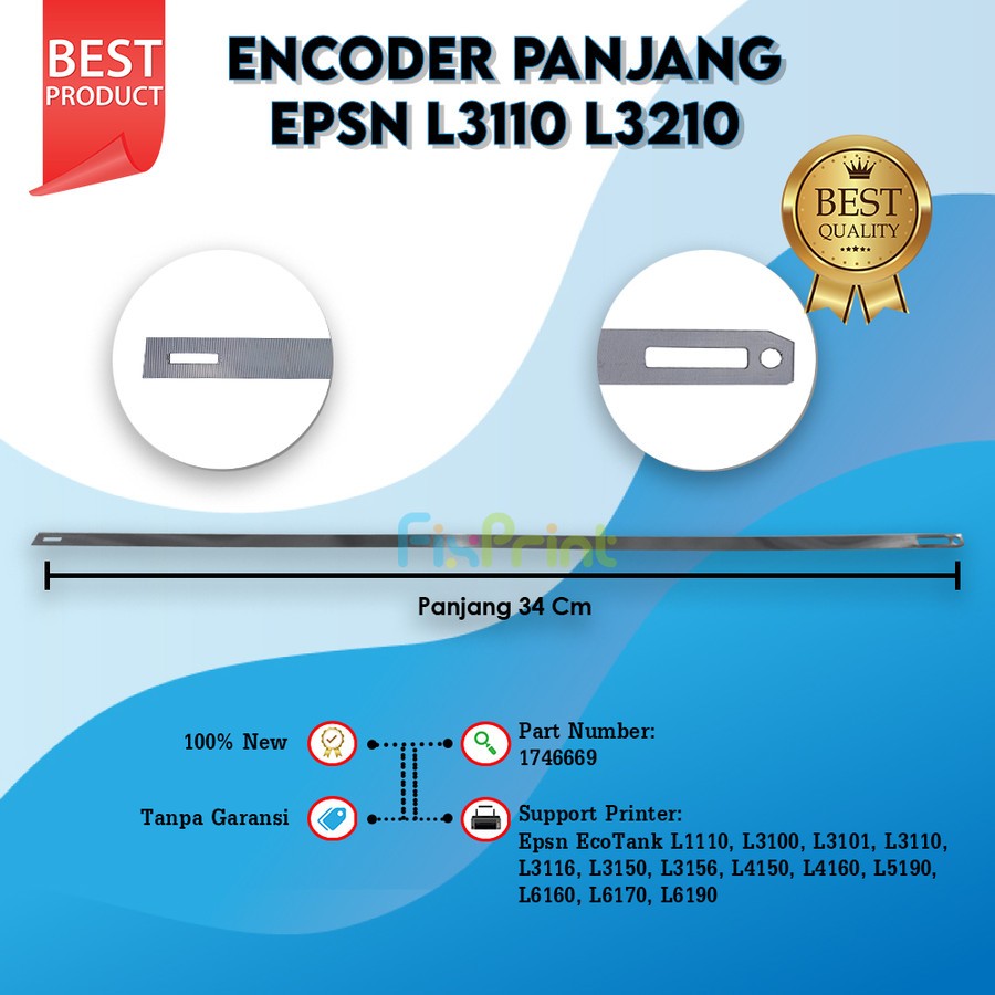 Sparepart Encoder Panjang Epson Pita Strip L1110 L1210 Timing Line L3110 L3210