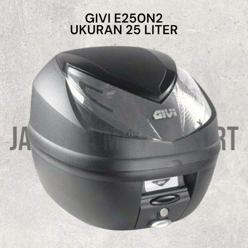 Box GIVI E250N2 Wildcat Monolock 25 Liter Mika Merah Smoke 1 Helm Original GIVI Italy Best Quality
