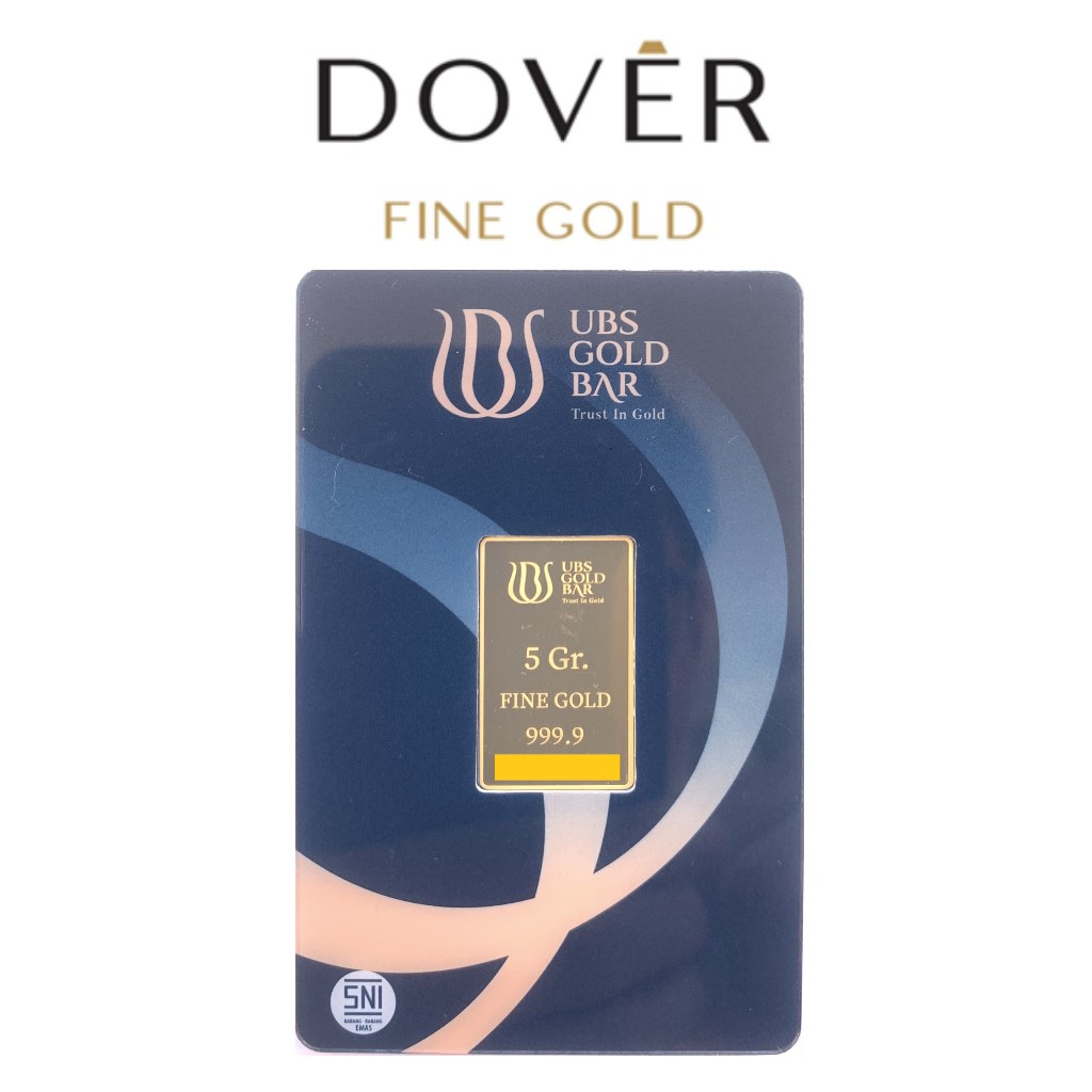 Logam Mulia Emas Batangan LM UBS 5 gram Press & Kantong Fine Gold Bar
