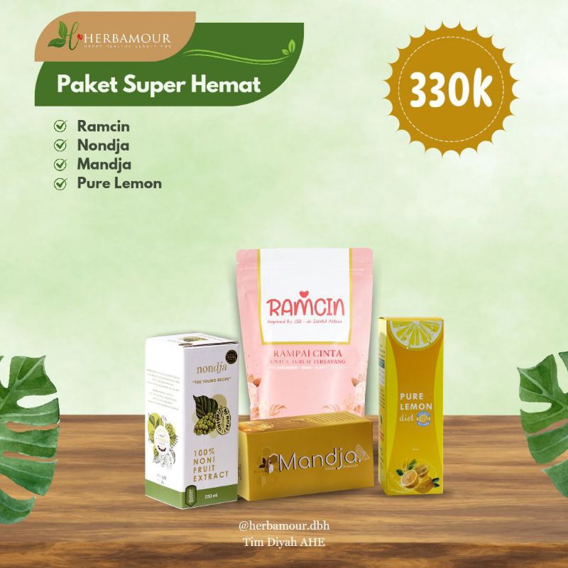 

HERBAMOUR JATENG - PAKET SUPER HEMAT RAMCIN NONDJA MANDJA PURE LEMON