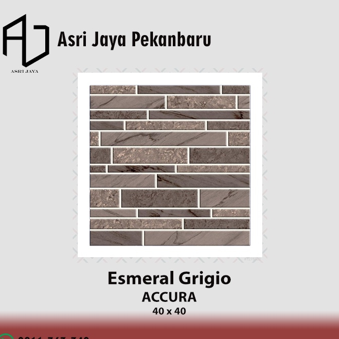 Keramik Dinding Kasar Mulia Accura 40x40 Esmeralda Grigio KW 1