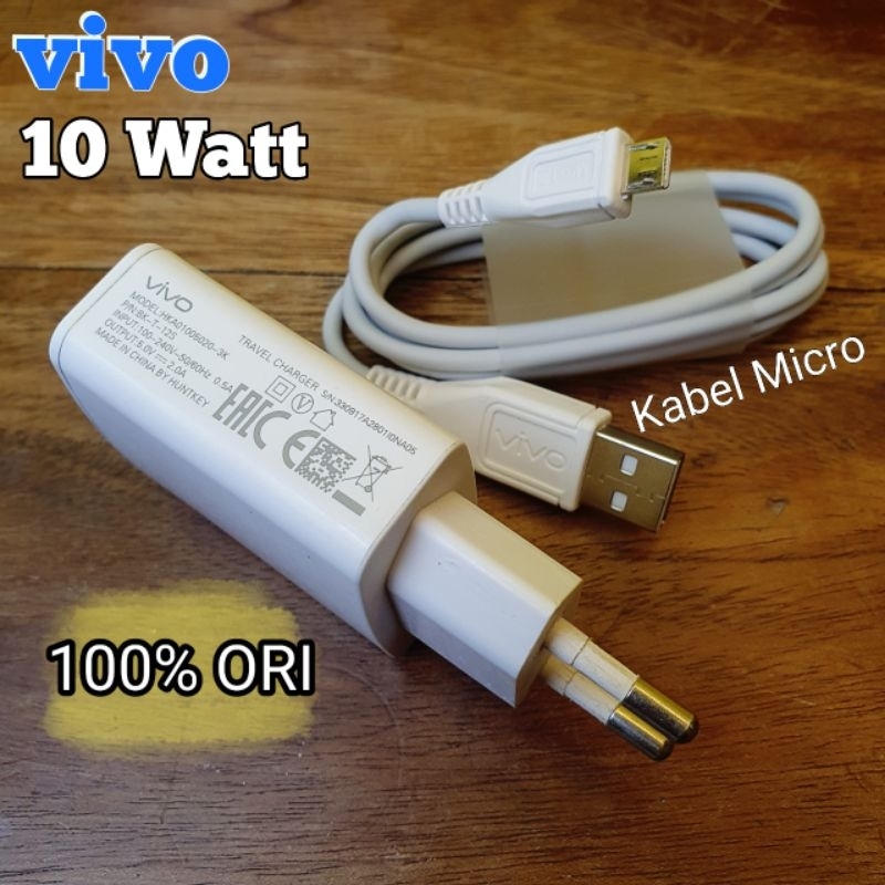 Charger Vivo V5,V5s,V7,V7plus,Y11,Y12,Y15,Y20 Original 100% Copotan HP 2Ampere Usb Micro (Secen)