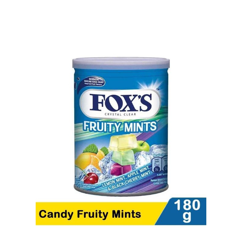 permen kaleng fox's fruity mint 180g