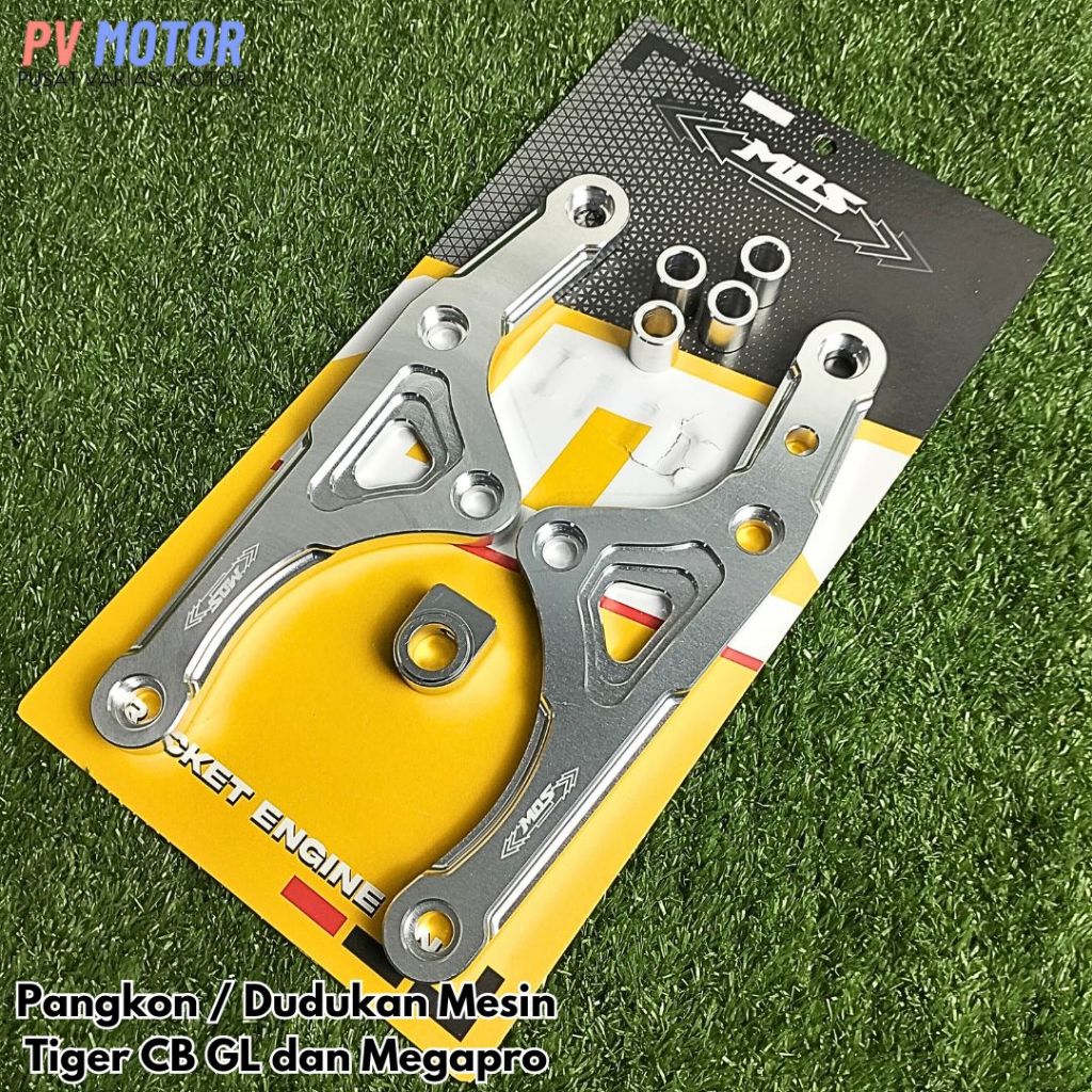 Pangkon Mesin Tiger CNC Pangkon Dudukan Mesin Megapro GL CB Tiger Braket Mesin Full CNC Impor MOS