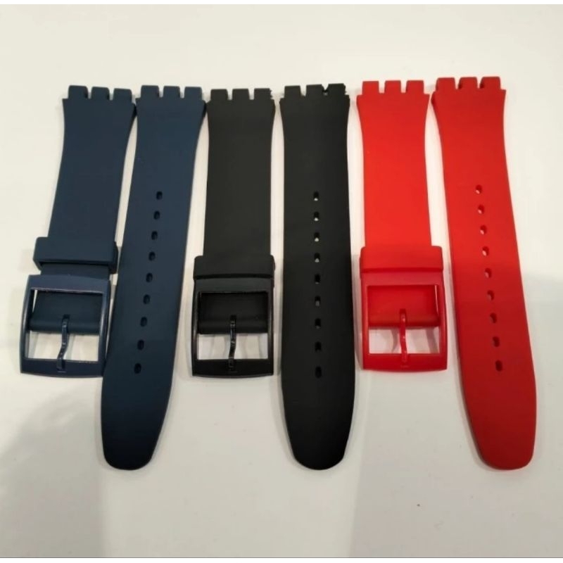 Strap Tali Jam Swatch 19mm Original Oem Rubber Strap Swatch Silicone