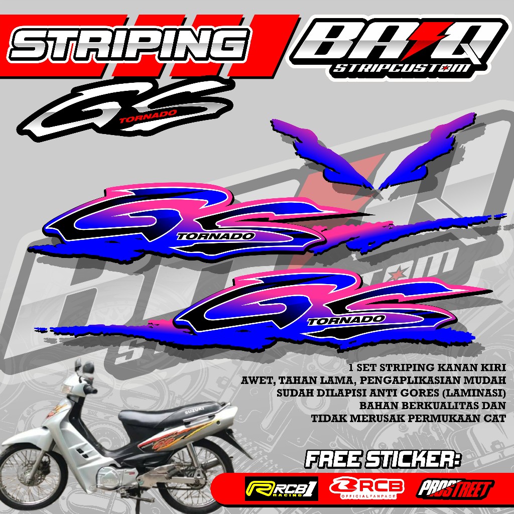STICKER STRIPING SUZUKI GS TORNADO - STRIPING SUZUKI GS TORNADO ABSTRAK GRAFIK