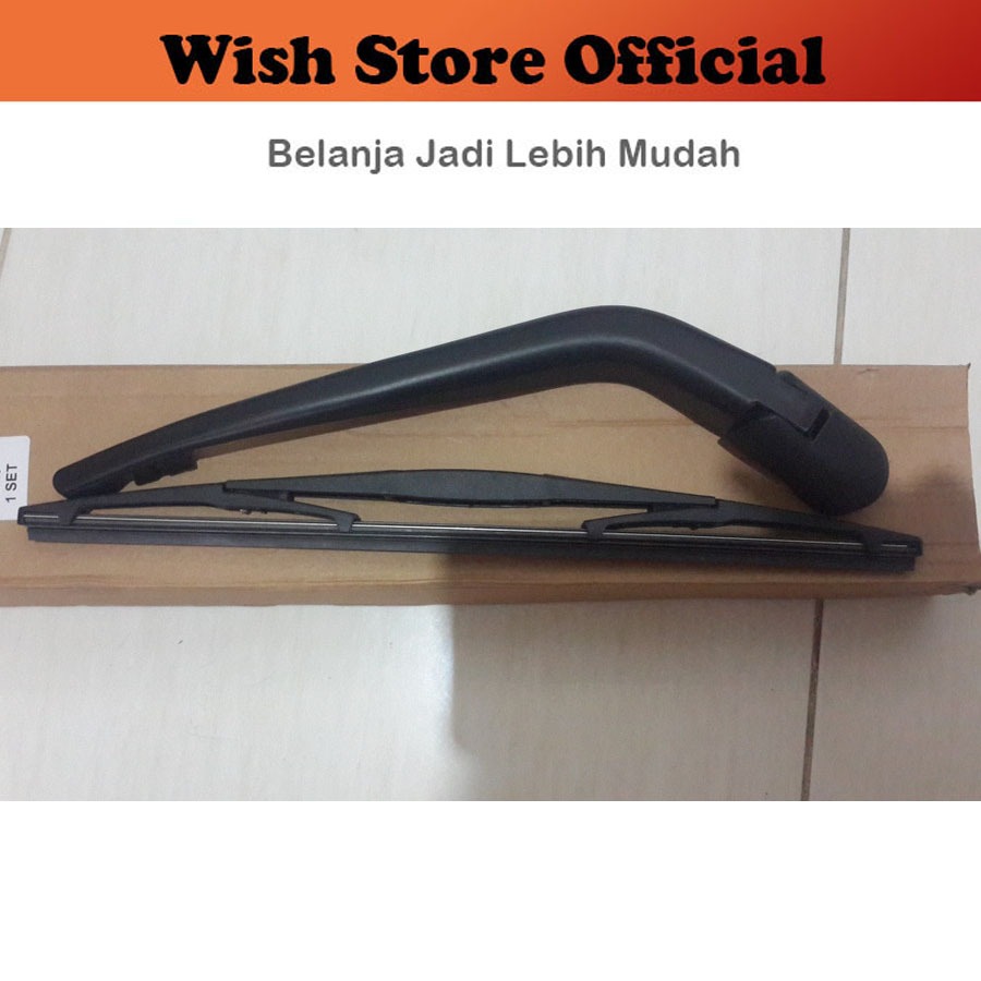 Wiper Belakang Arm Gagang + Karet Wiper Blade / Sapu Kaca Mobil Belakang JAZZ IDSI VTEC VTECH 2004 2