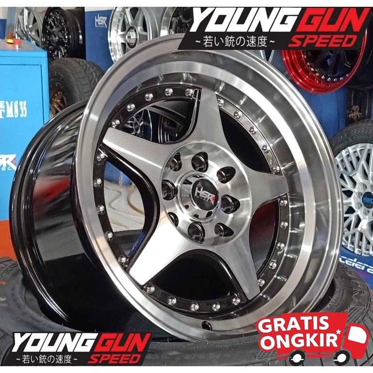 Velg Racing HSR KOBROR R15 Dobel Pcd Velg Mobil R15 Tuk AGYA XENIA