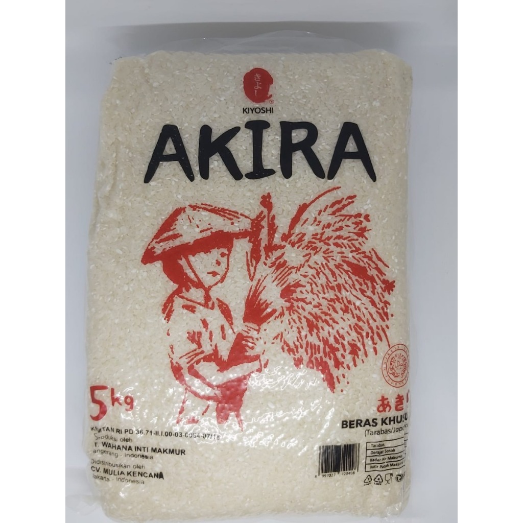 

BERAS AKIRA 5 KG JAPONICA RICE, BERAS JEPANG NO 1, BERAS TARABAS, BERAS SUSHI RICE, BERAS BENTO RICE, BERAS ONIGIRI RICE,SETARA KOSHIHIKARI, OKINIRI, IKIRU, HIDEAKI, KIYOSHI, KOKOHO, KOKUHO, SHIROKU, DIATAS SUMO