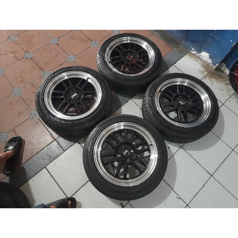 Velg Seken Resing Hsr Boroko Ring 16 pcd 4X100/114 + Ban