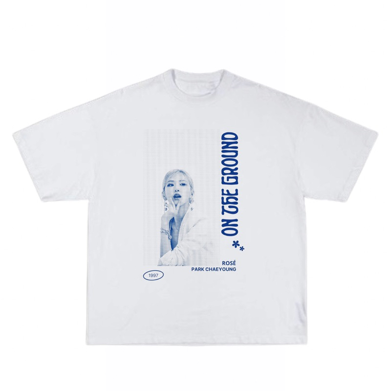 T-SHIRT ROSE ON THE GROUND K-POP KOREAN POP | KAOS BAJU PRIA WANITA COTTON COMBAD 30s
