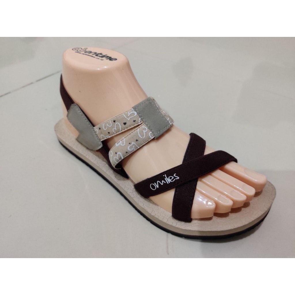 Sandal Wanita Omiles Ivanka 3 Coklat / Krim