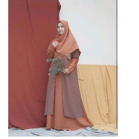 Hijab Alila - Alila Hijab Gamis Basic Coral Size S
