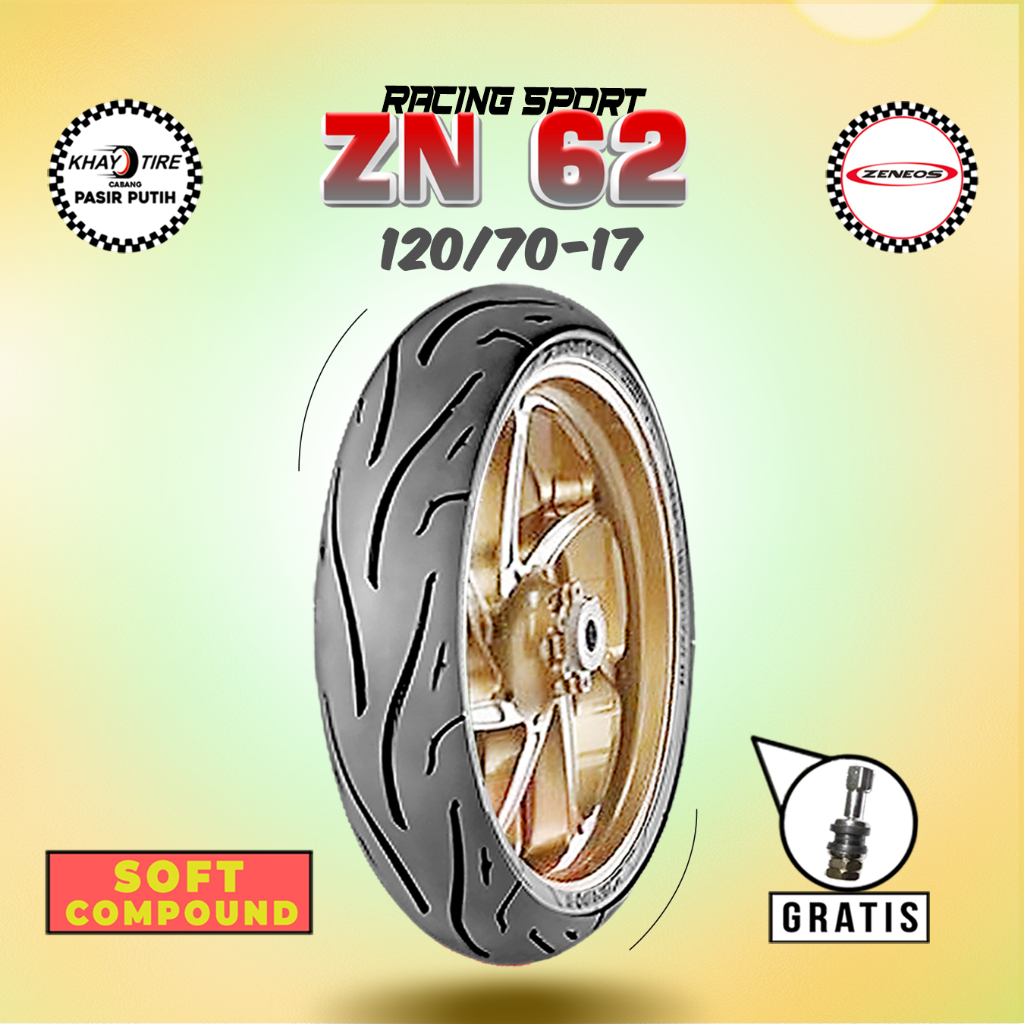 PROMO Ban Soft Compound Motor Sport ZENEOS ZN62 RS 120/70 Ring 17 Tubeless