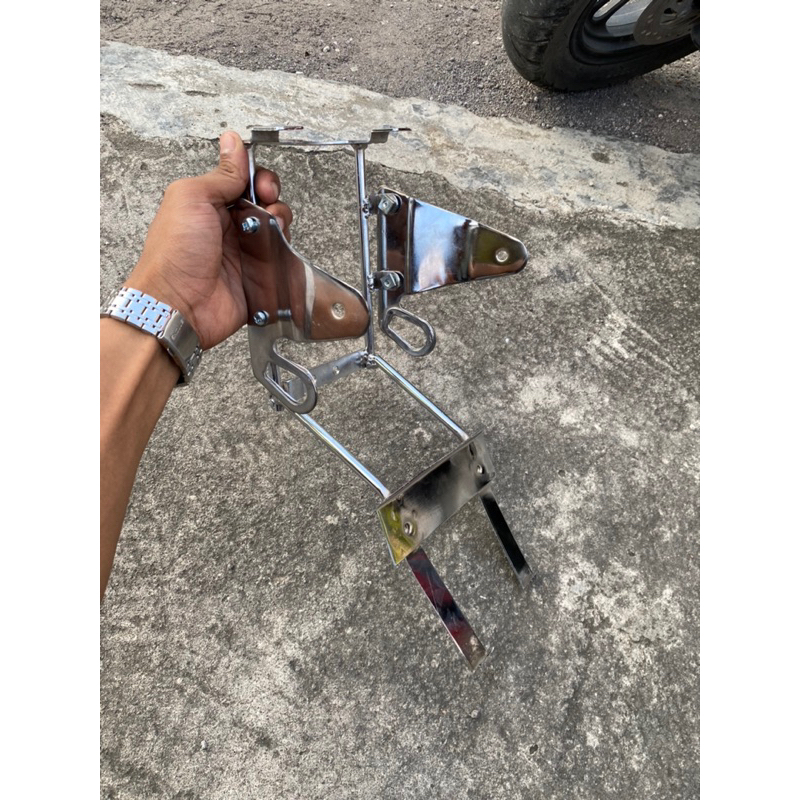 breket lampu depan ninja ss pnp ke vixion set segitiga